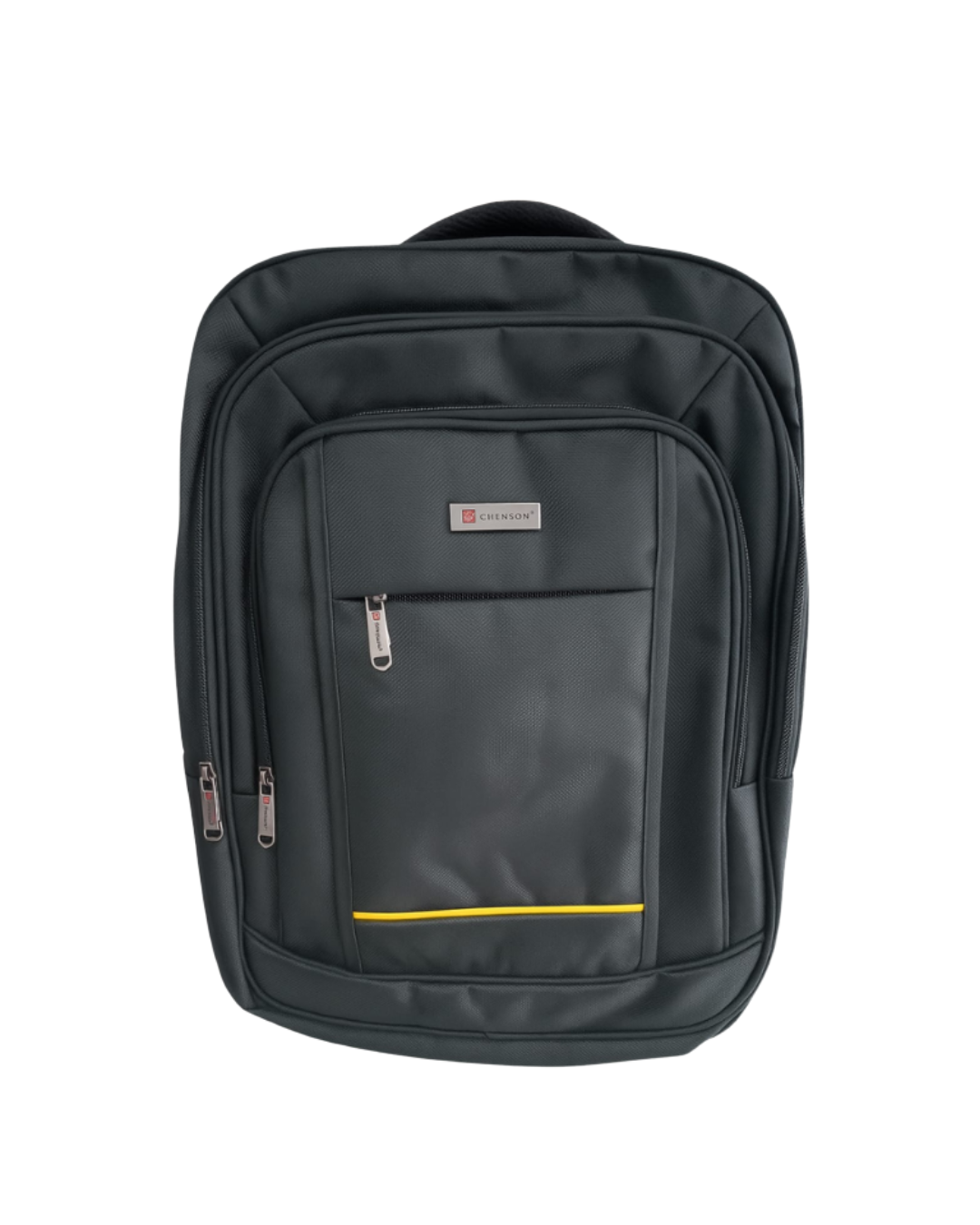 4 MOCHILA CHENSON NEGRO CON AMARILLO - Imagen 1