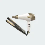Set Gold Bellissima Planchita a Vapor + Secador Profesional Steam Ceramic & Keratin