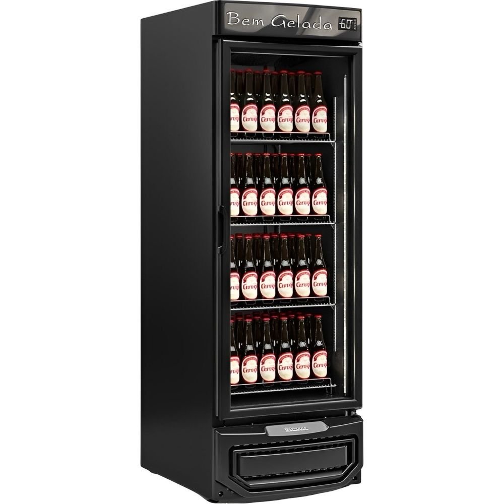 EXHIBIDORA GELOPAR PARA CERVEZA GRB-57V PR 567 LTS NEGRO PUERTA DE VIDRIO - Imagen 1